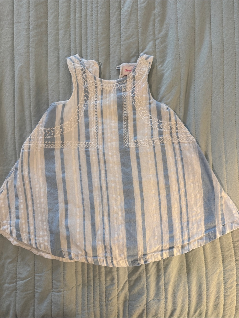 Tommy Bahama Embroidered Linen Summer Dress for Infant